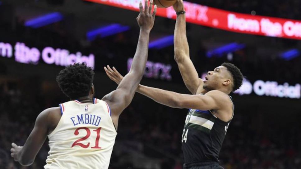 Джоел Ембийд надигра Янис Антетокунбо и Филаделфия победи Милуоки (видео)