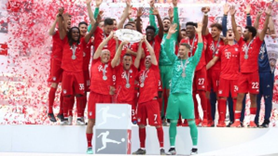 Празненствата на Байерн за титлата за сезон 2018/19