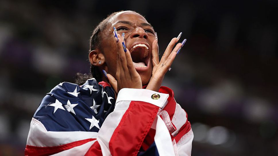 Световната шампионка на 100 и 200 метра Мелиса Джеферсън Уудън направи