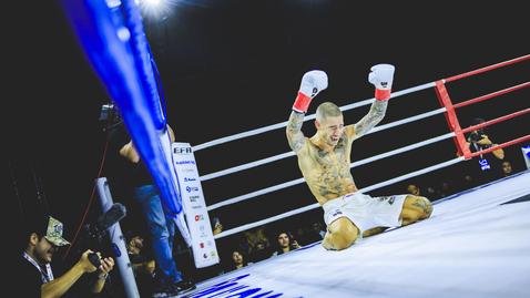 Симеон Наковски спечели световната титла нa WKN с нокаут над италианец