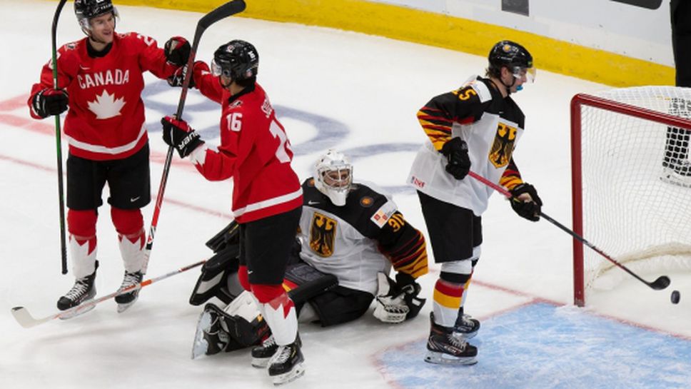 Канада стартира с разгромна победа над Германия на СП по хокей