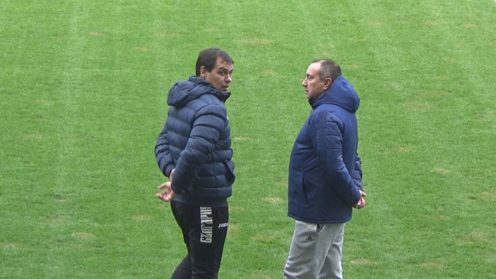 Хубчев и Мъри беседват приятелски преди мача в Унгария