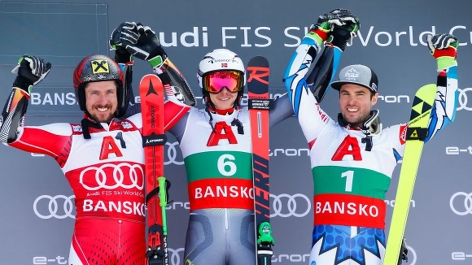 Кристоферсен спечели гигантския слалом от СК в Банско, Хиршер грабна малкия кристален глобус (видео + галерия)