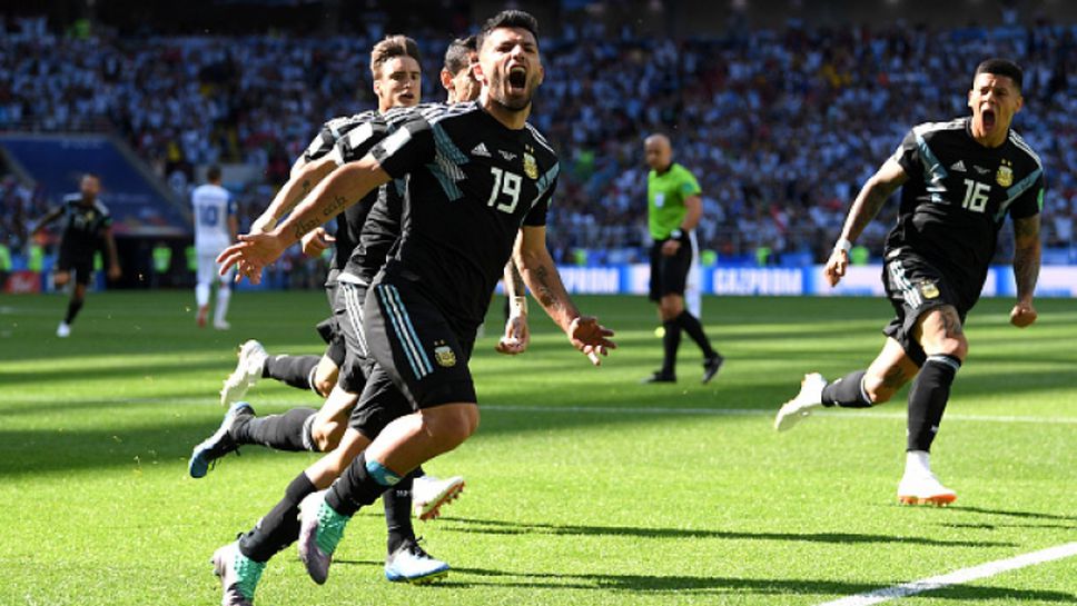Фантастичен гол на Агуеро и 1:0 за Аржентина срещу Исландия