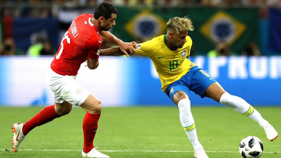 И Бразилия сгреши на старта - Швейцария спря Неймар и "селесао"