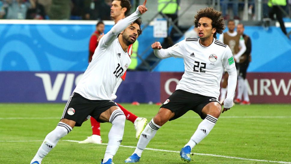 Мо Салах върна един гол за Египет в мача с Русия