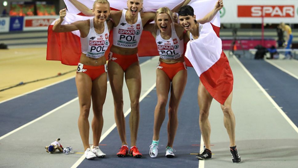 Щафетата на Полша при жените защити титлата си в бягането на 4 по 400 метра