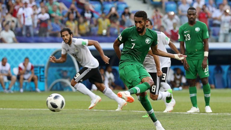 Салман Ал Фараж вкара ВАР дузпа и изравни резултата в мача Саудитска Арабия - Египет