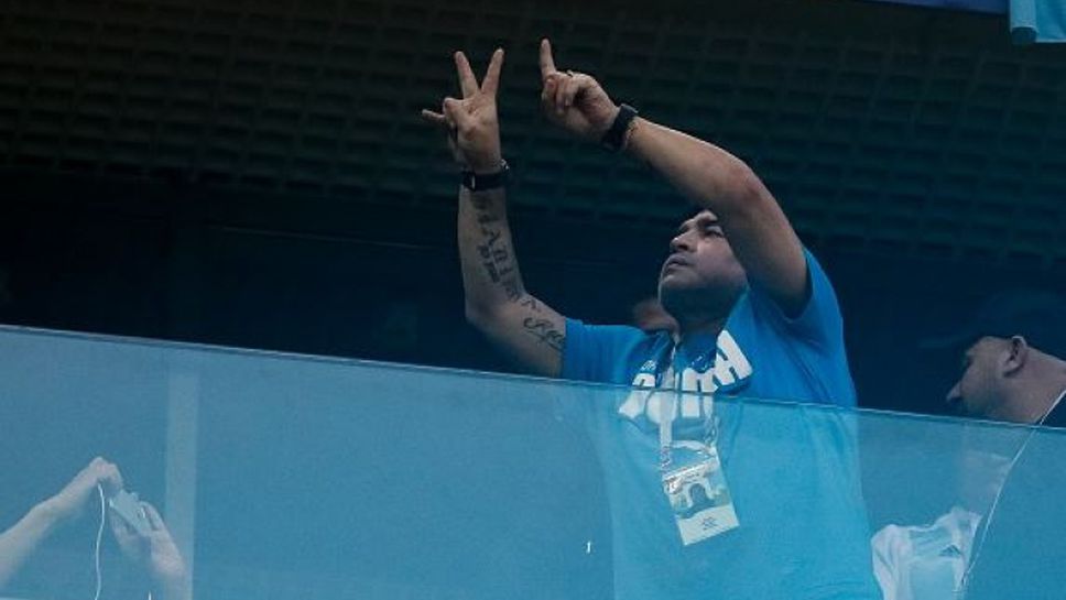 Ето в какво състояние беше Марадона след победата на Аржентина