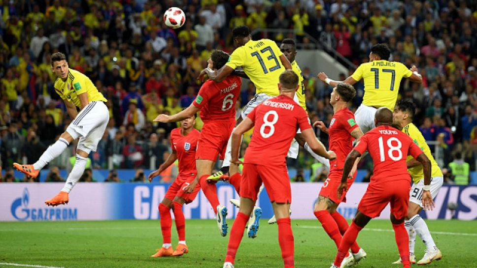 Колумбия стъписа Англия с изравнителен гол на Мина в добавеното време