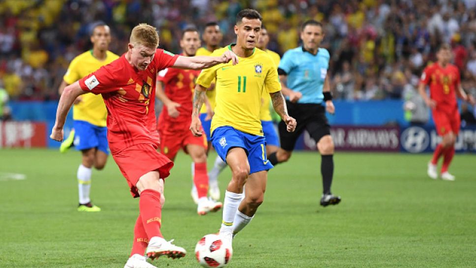 Белгия нанесе втори удар на Бразилия след хубав гол на Кевин де Бройне