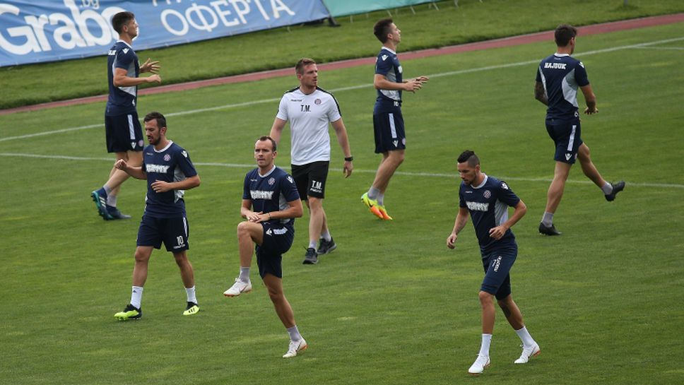 И Хайдук (Сплит) проведе своята тренировка преди мача срещу Славия