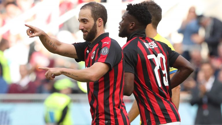 Игуаин донесе втора поредна победа на Милан в Серия "А"