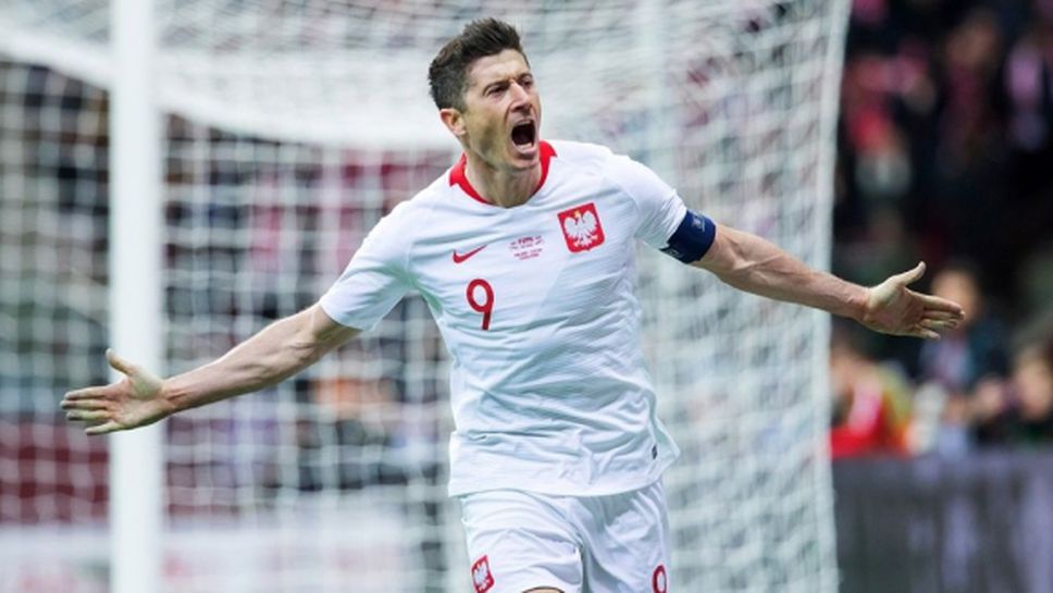 Лева прекъсна головата си суша и изстреля Полша на върха (видео)