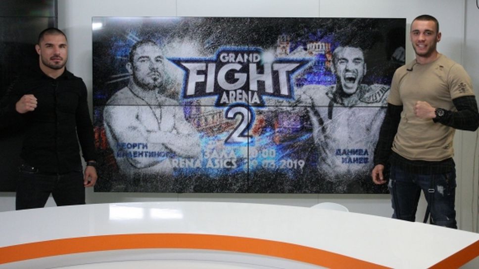 Георги Валентинов и Даниел Илиев в студиото на Sportal TV преди Grand Fight Arena 2 (видео)
