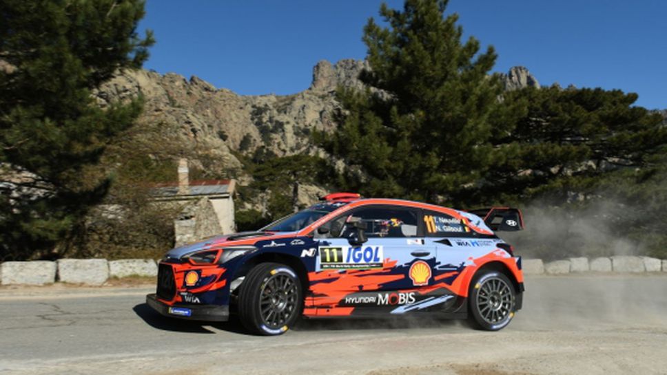 Нювил излезе начело на рали Корсика след спукана гума за Танак (видео)