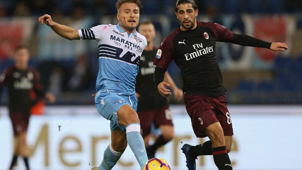 Лацио успя да измъкне равенство срещу Милан в последните секунди на мача