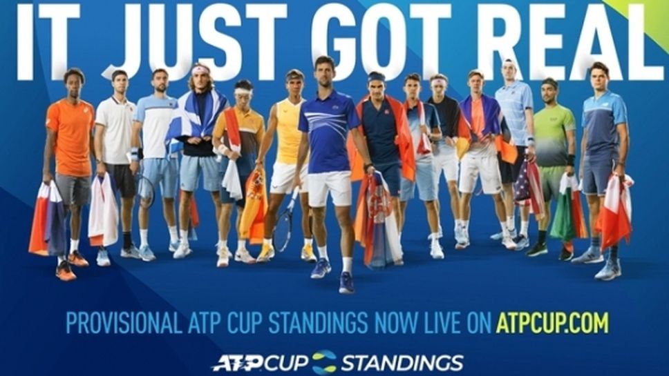 България е 21-ва в дебюта на ранглистата на ATP Cup