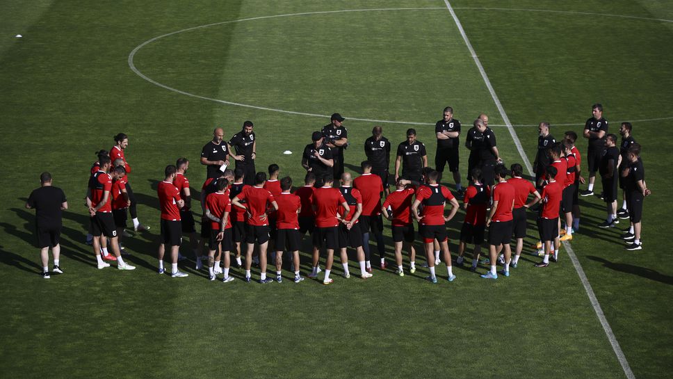 Тренировка на Грузия преди мача с България