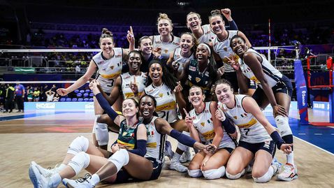 Италия започна с победа защитата на титлата си във VNL