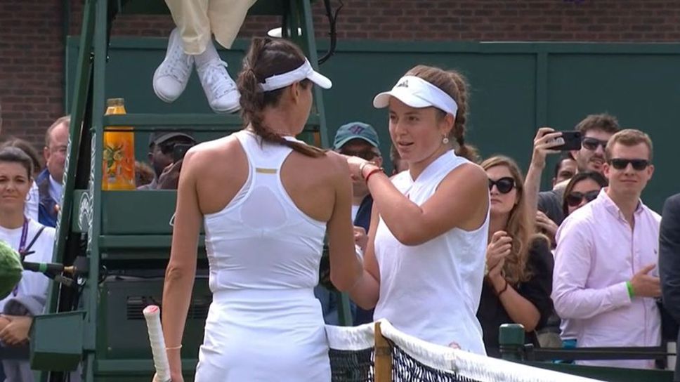 Остра размяна на реплики между Остапенко и Томлянович след мача им на "Уимбълдън"