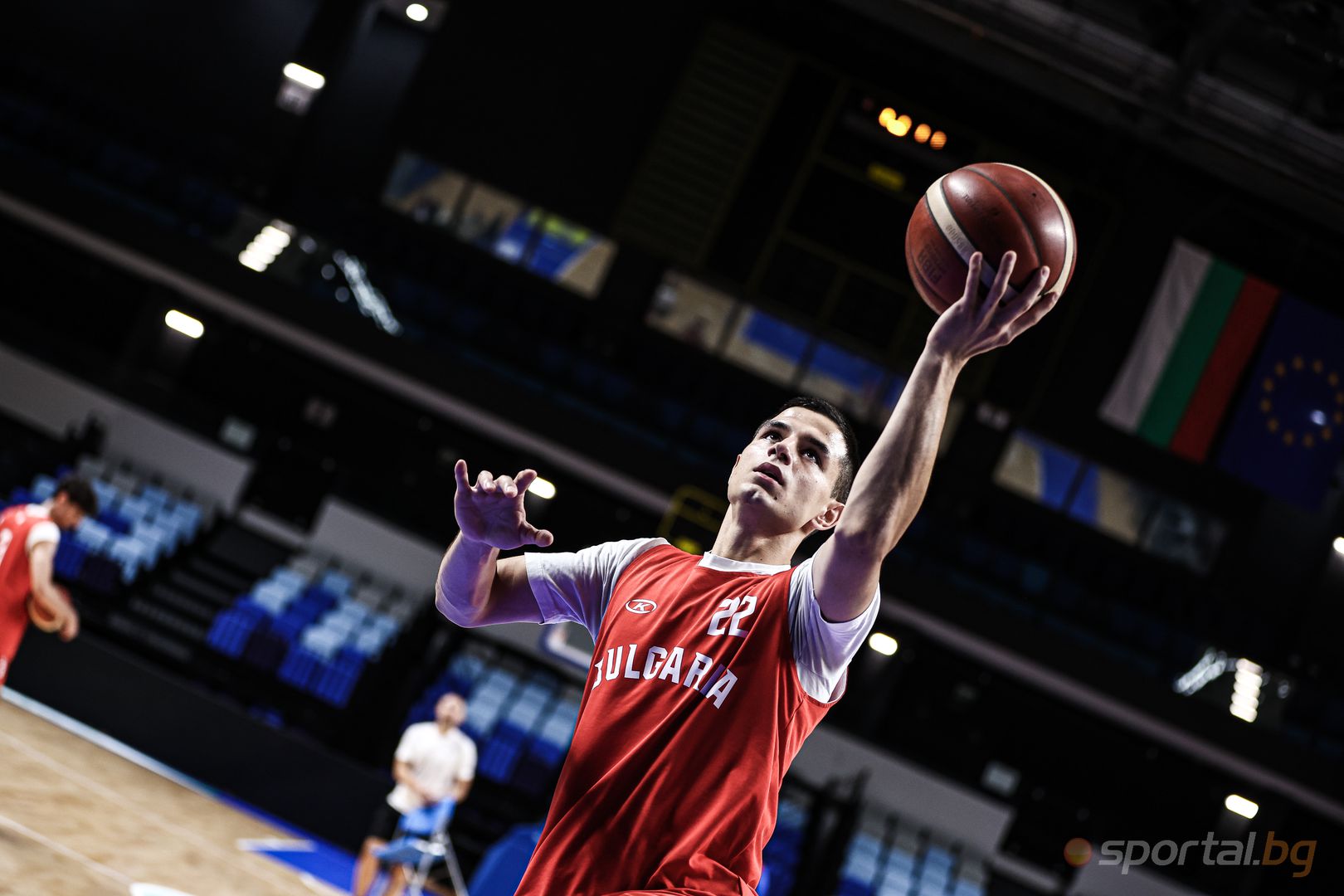 Тренировка на националите по баскетбол