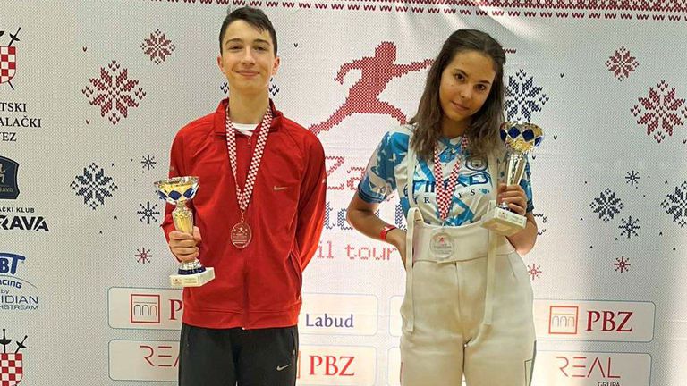Трети места за Полишев и Пастърмаджиева на турнир по фехтовка в Загреб
