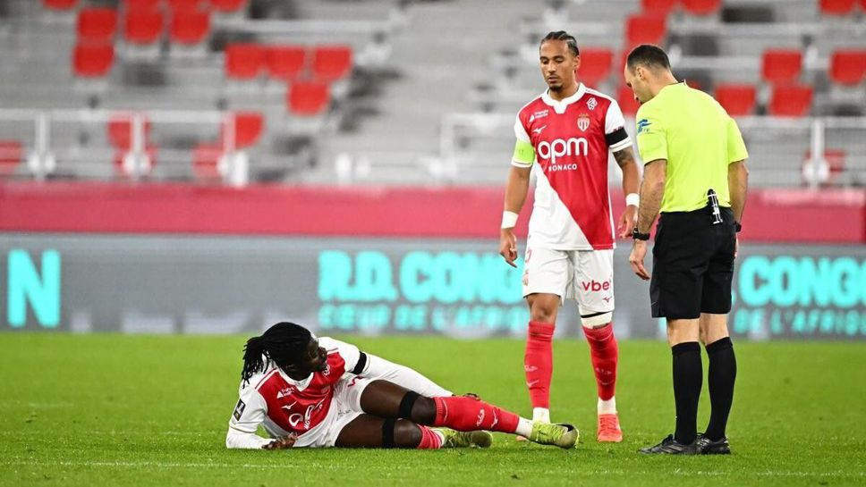 Защитникът на елитния френски МонакоМохамед Салису е със скъсани кръстни