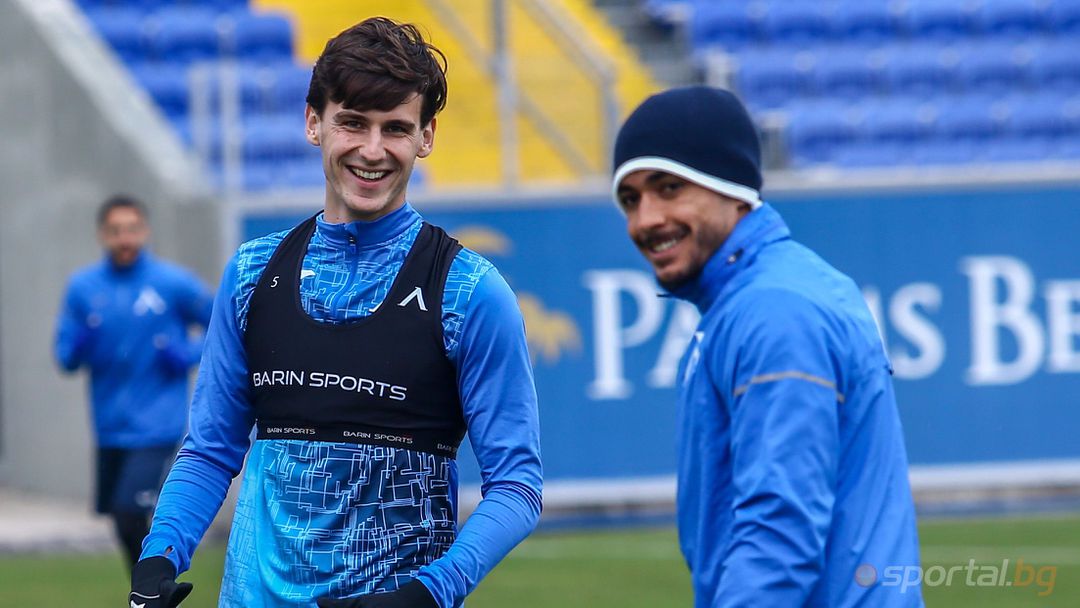  Тренировка на Левски преди дербито с ЦСКА - София 