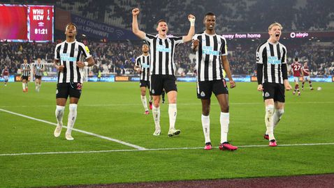  Нюкасъл зашлеви пет шамара на Уест Хам и продължава да мечтае за ШЛ 