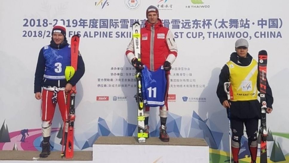 Камен Златков спечели слалома за Континенталната купа на олимпийското трасе в Китай