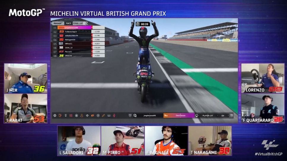 Хорхе Лоренсо спечели виртуалното издание на Гран при на Великобритания