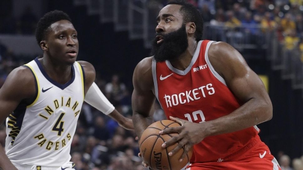 Хардън изведе Хюстън до победа срещу Индиана