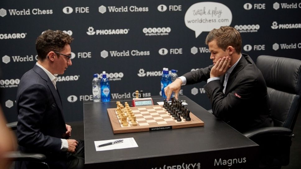 Карлсен и Каруана със седмо поредно реми в мача за световната титла по шахмат