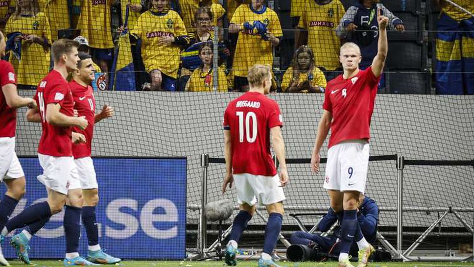 Холанд изведе Норвегия до триумф в скандинавското дерби с Швеция