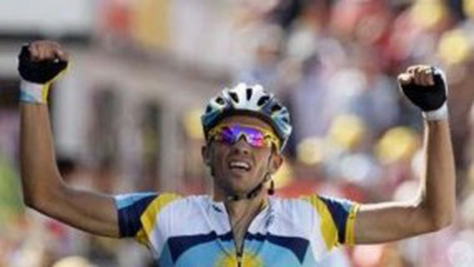 Контадор спечели 15-ия етап от обиколката на Франция и оглави класирането