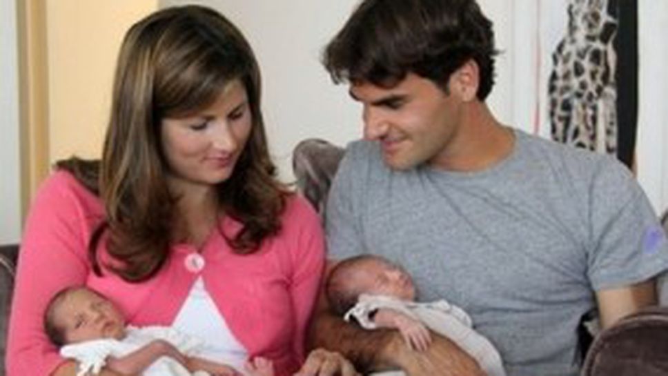 Роджър Федерер показа за първи път дъщерите си