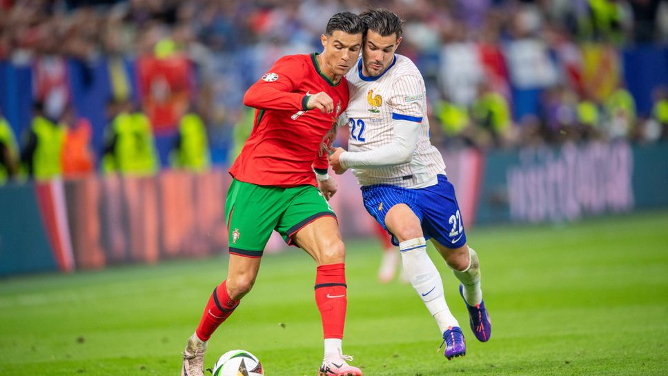 Португалия 0:0 Франция, Кристиано позволи на Бруно Фернандеш да изпълни фал
