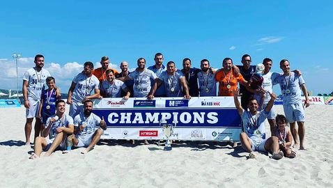 МФК Спартак триумфира с шеста поредна титла на България в плажния футбол