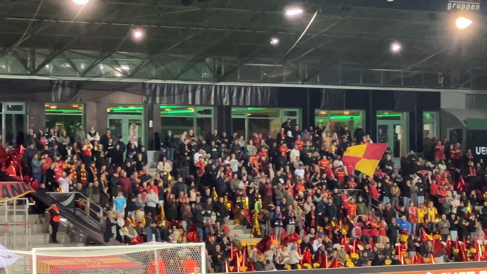Невярващи фенове на Нордселанд след четири гола във вратата на Лудогорец