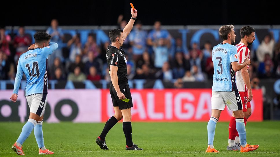 Червен картон доведе до трето поредно равенство на Атлетико като гост в Ла Лига