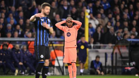  Барселона се избави от невероятна издънка против Брюж, само че и ВАР оказа помощ 