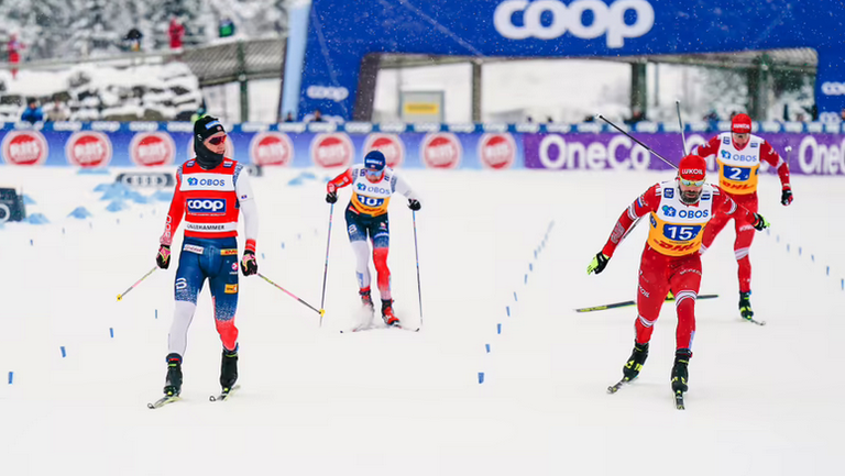 Йоханес Клаебо изведе първия отбор на Норвегия до победа в щафетата на 4 х 7,5 км в Лилехамер