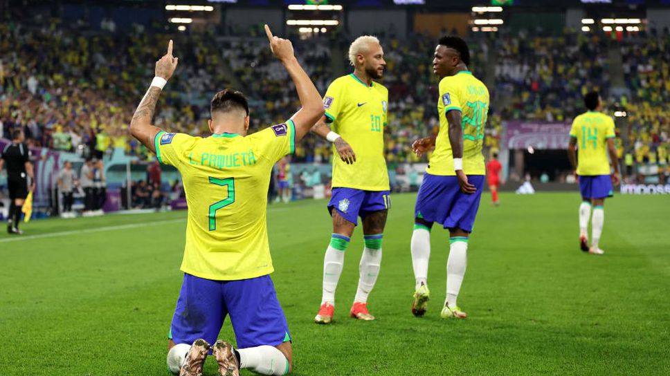 Шеметното първо полувреме на Бразилия изравни далечен рекорд