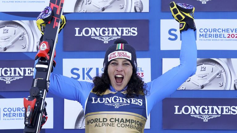 Италианката Федерика Бриньоне която спечели световната титла в алпийската комбинация