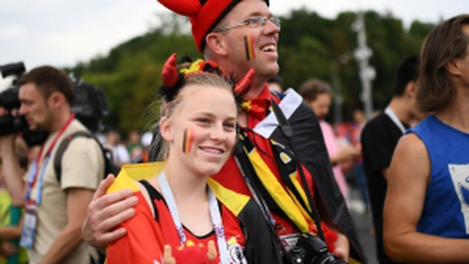 Привържениците на Белгия срещу Англия