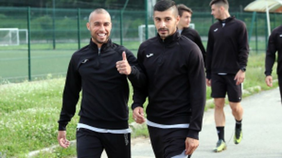 Отборът на Славия с тренировка преди реванша с Илвес