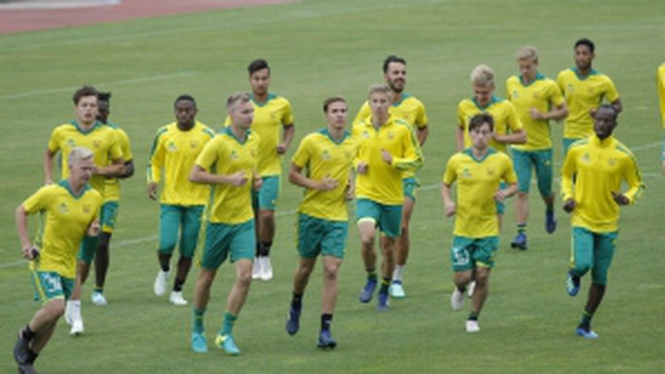 Тренировка на Илвес Тампере преди реванша със Славия