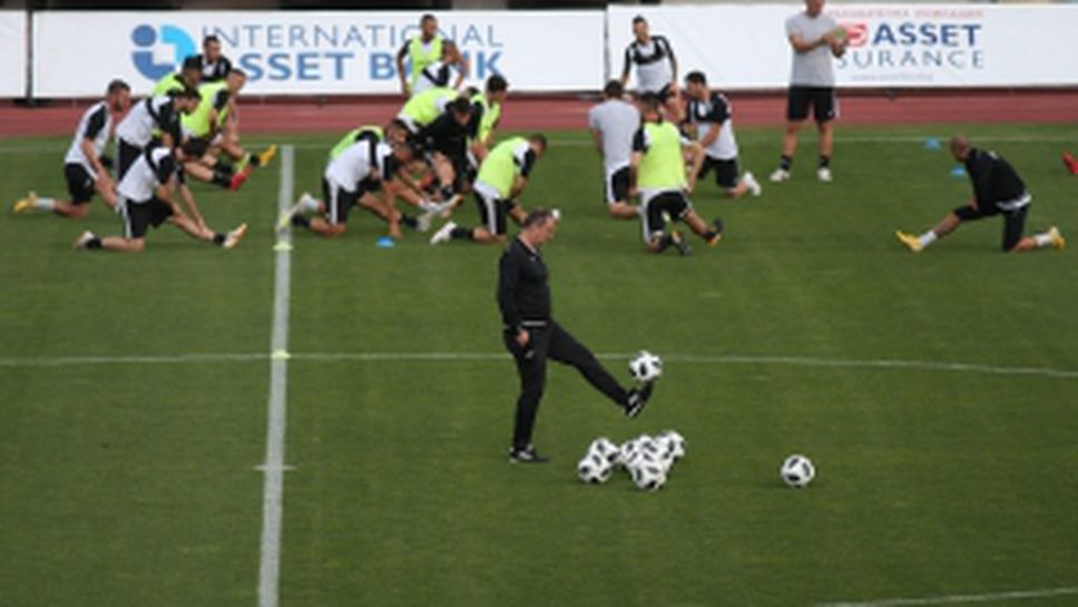 Тренировка на Славия преди мача с Хайдук (Сплит)