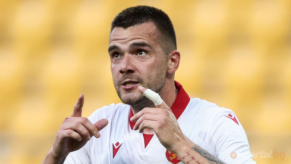 Нападателят на БългарияАлексКолев бе доволен от двата си гола във